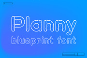Planny blueprint font, a Script Font by kaer_shop (Thumbnail 1 of 6)