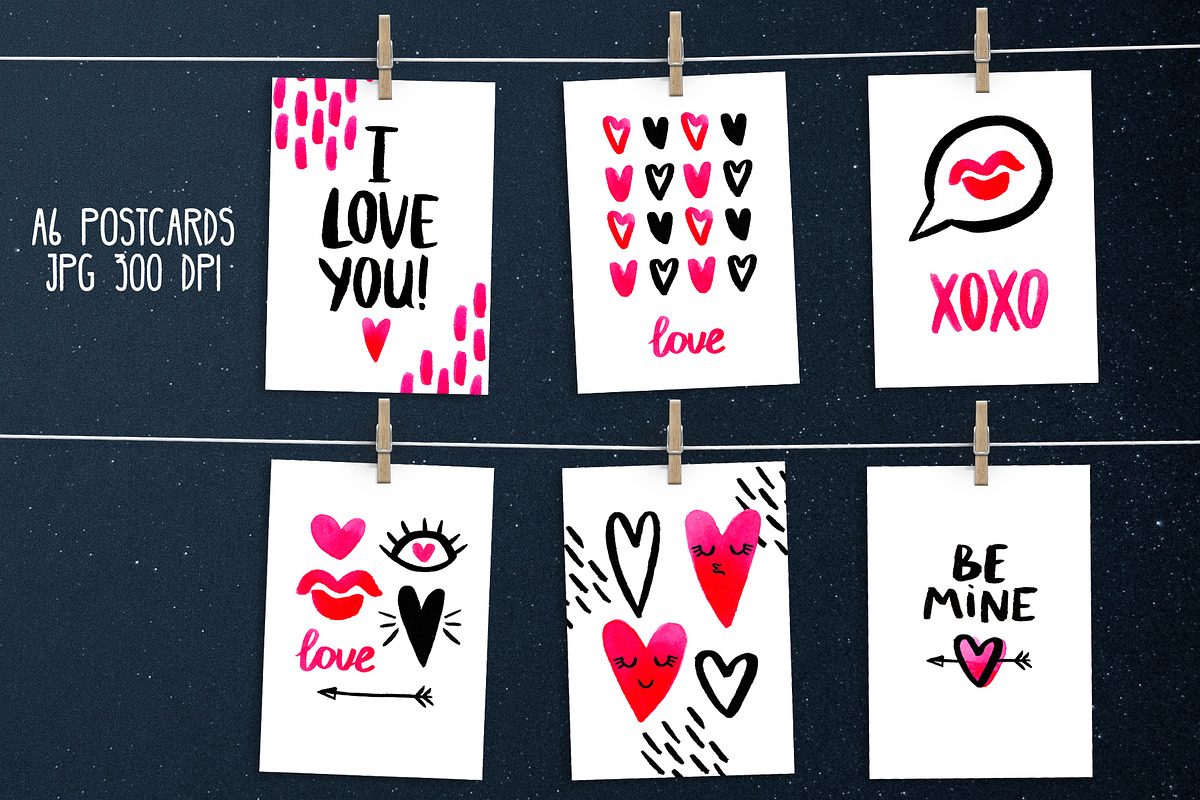 Doodle Hearts set, a Decorative Illustration by Ekaterina Goncharova (Photo 9 of 10)