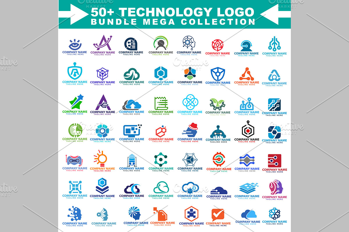 50+ High Tech Logo Mega Templates