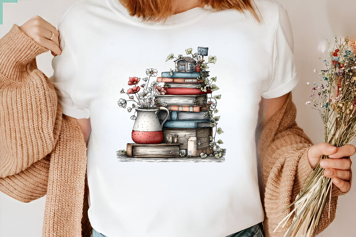 Summer Bookshelf Clipart, an Illustration by CreationArt (Photo 6 of 7)