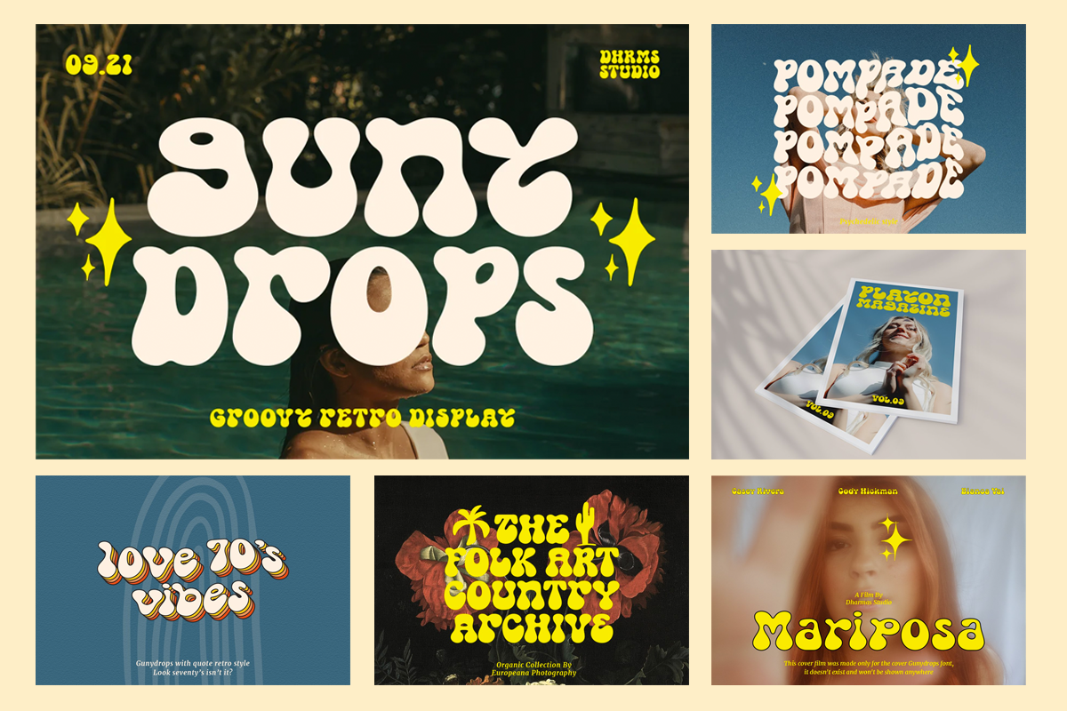 Retro Bundle Collection V2 - 99% OFF, a Serif Font by Dharmas Foundry (Photo 6 of 21)