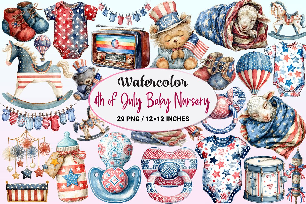 4th of July Baby Nursery Sublimation, a Graphic by CitraGraphics (Photo 1 of 4)
