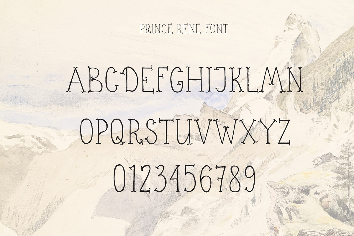 Prince Rene Monogram Serif Font