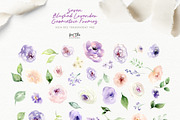 Blushed Lavender Floral Set, an Illustration by Kim Thoa Designs (Thumbnail 9 of 10)