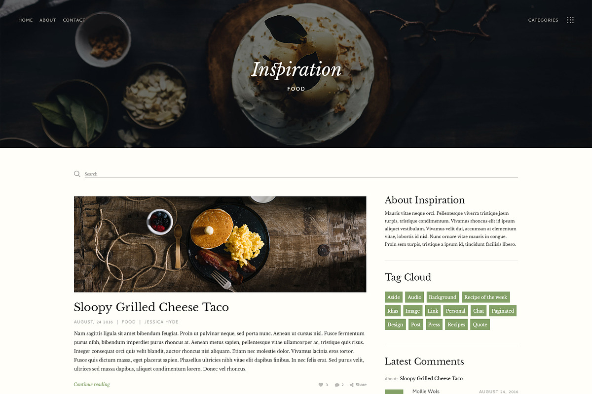 Inspiration — Lifestyle Blog PSD, a Templates & Theme by ScienteCraft (Photo 12 of 47)