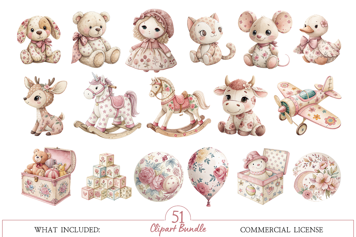 Baby Toile Nursery Graphics, an Illustration by MockupWizard (Photo 2 of 6)