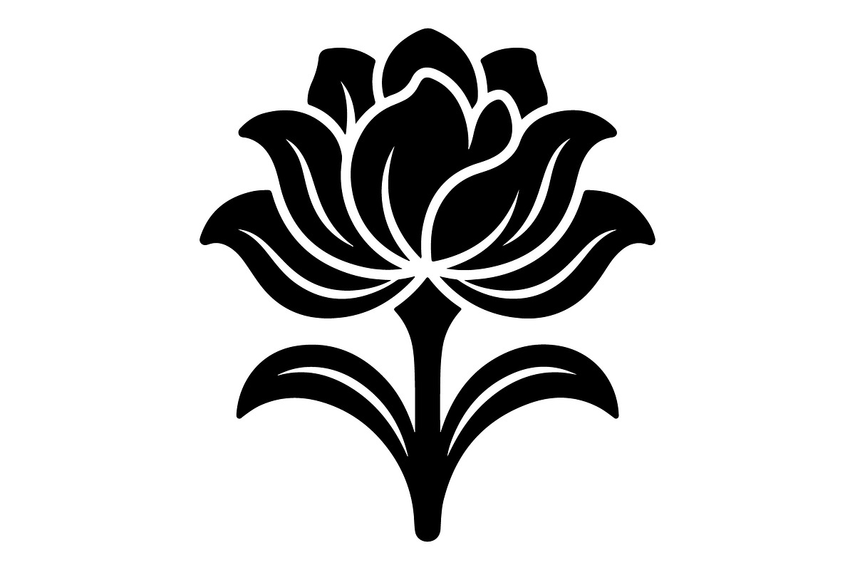 Floral Rose Lotus Silhouette, an Object Graphic by Gfx_Store (Photo 13 of 15)