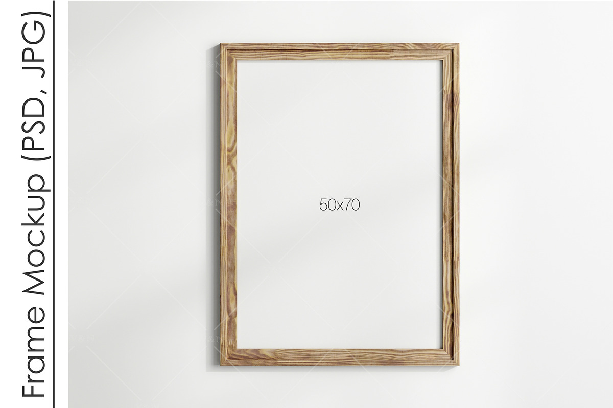 Wooden Frame Mockup PSD JPG, a Print Template by VNmockup (Photo 2 of 5)