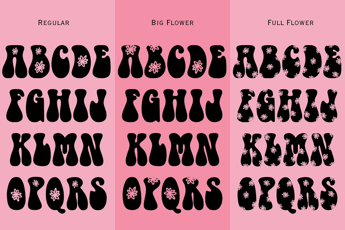 Hippy Harmony | Decorative Font, a Font by BAMBIN (Photo 7 of 8)