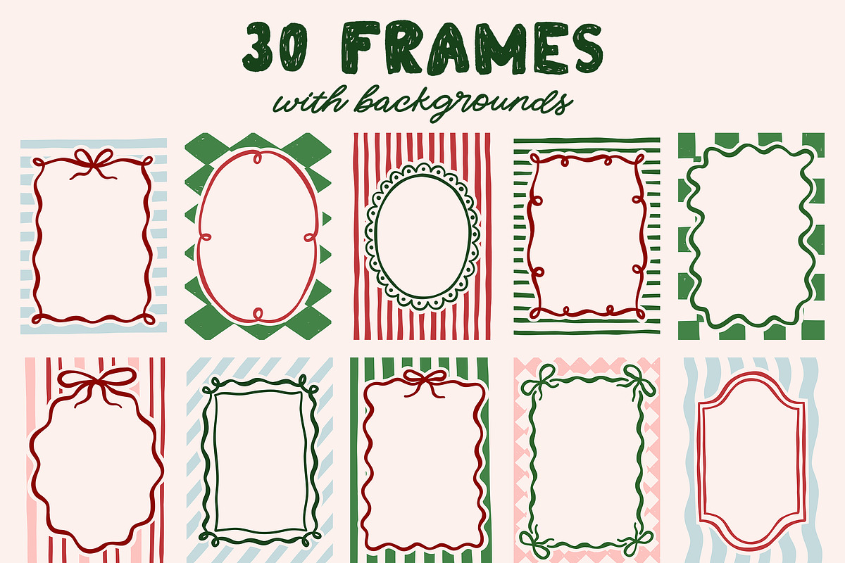 Christmas Frames And Illustrations, an Object Graphic by ArtFM (Photo 6 of 13)