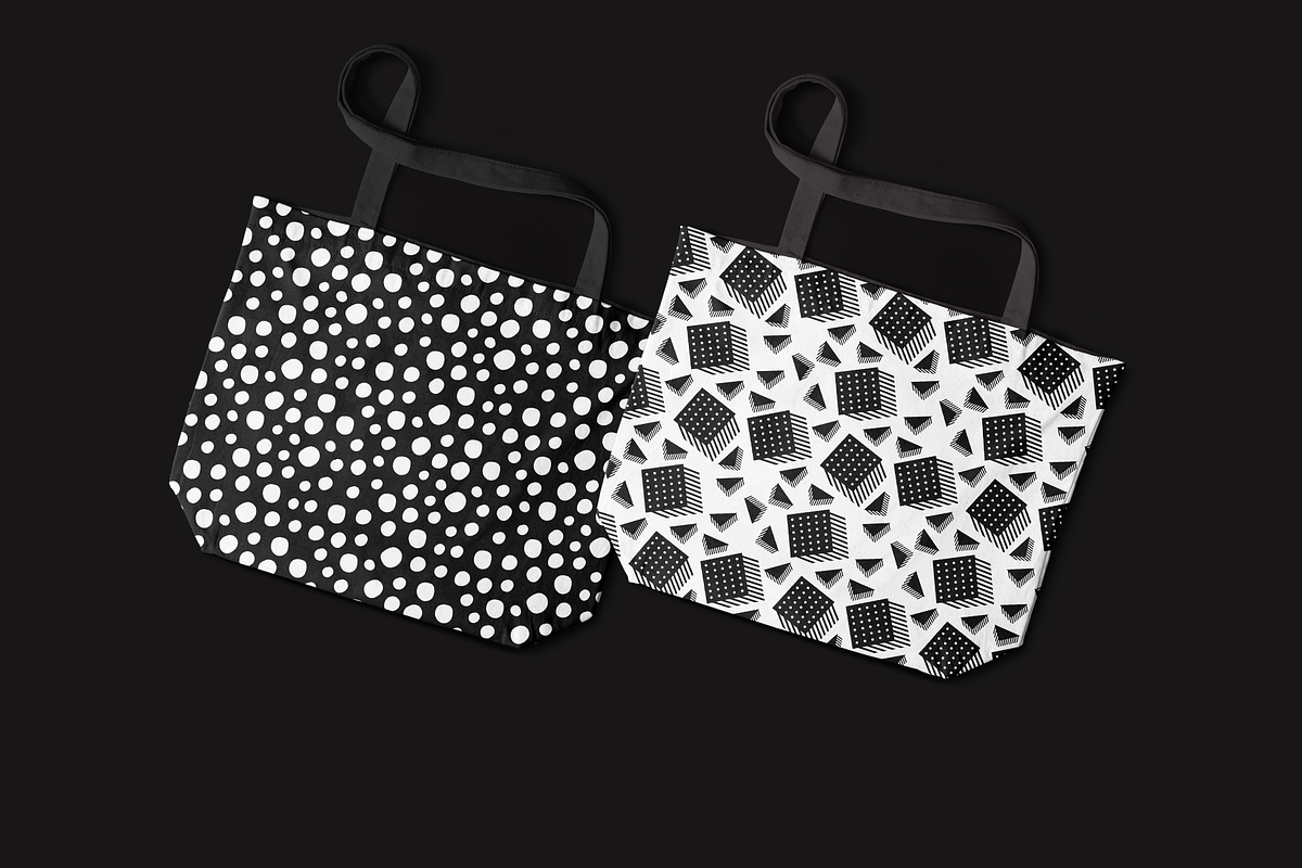 Black and White Geometric Patterns, a Pattern Graphic by ComelyPics Shop (Photo 4 of 7)