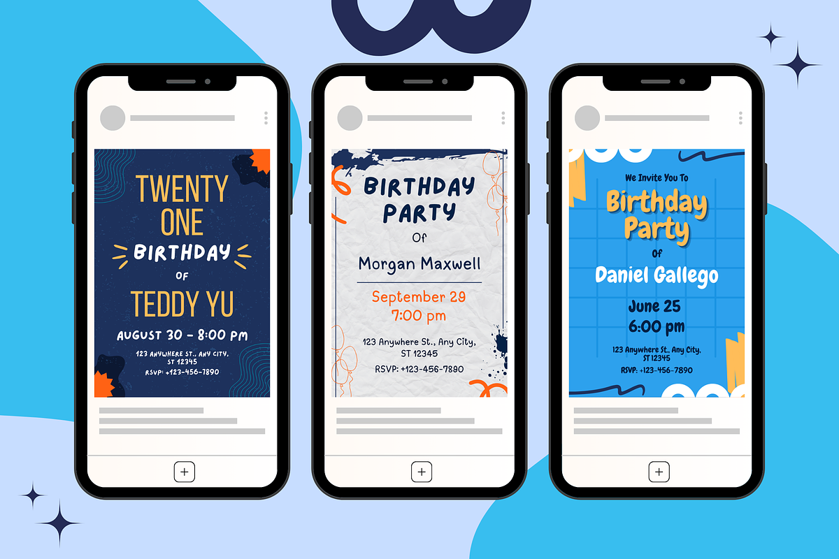 happy Birthday Invitation Templates, a Templates & Theme by TemplateCastleStore (Photo 4 of 9)