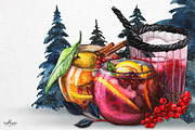 Watercolor Witchy Winter, a Food Illustration by Fluffy Unicorn (Thumbnail 13 of 14)
