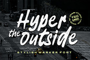 Hyper Outside - Stylish Marker, a Handwritten Font by ErgibiStudio (Thumbnail 1 of 11)
