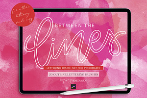 Procreate Outline Lettering Brushes
