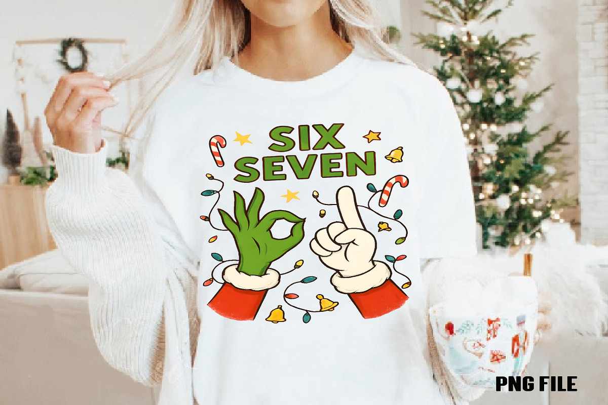 Six Seven Meme Funny Christmas, an Illustration by DreamCafeArt (Photo 2 of 4)