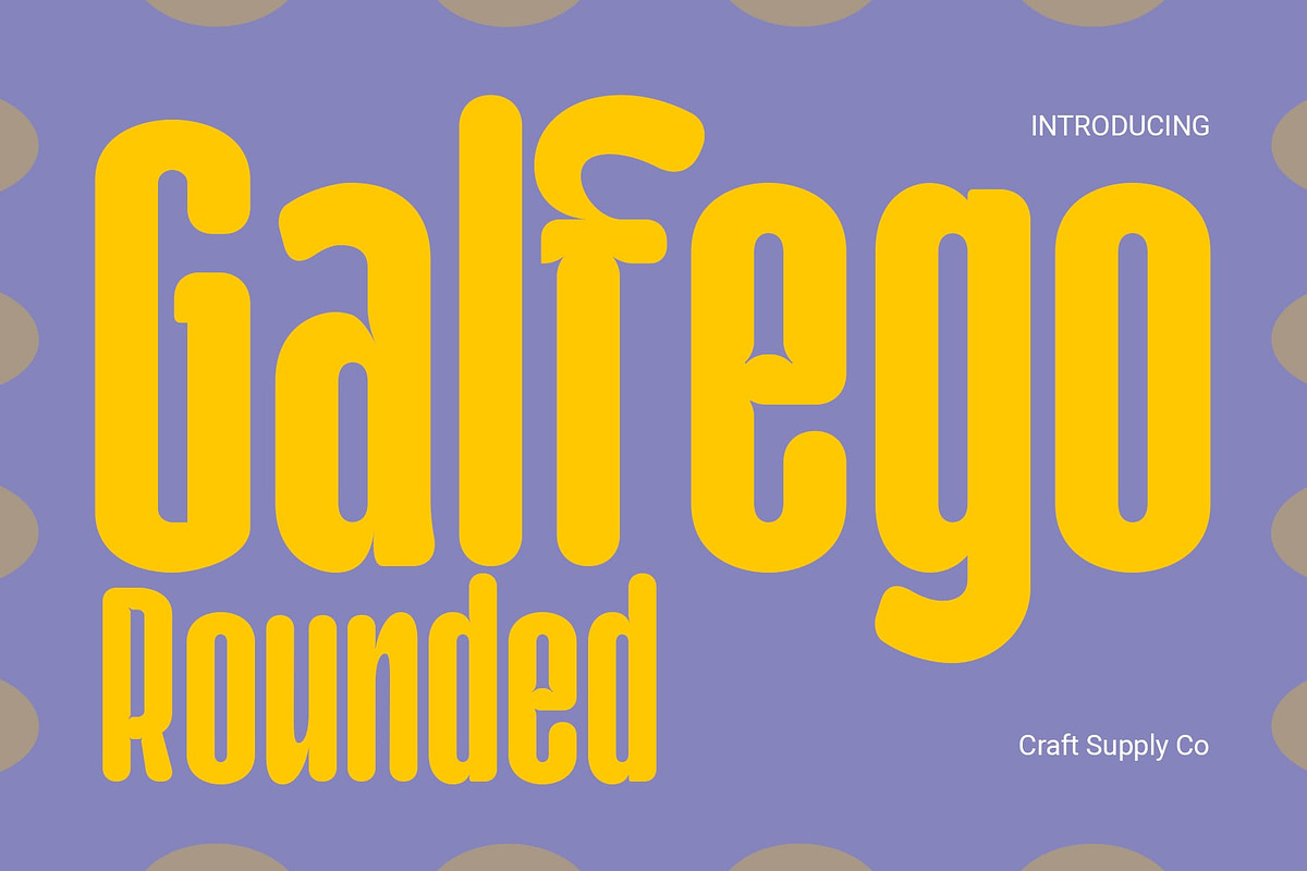 Galfego Rounded, a Sans Serif Font by Craft Supply Co. (Photo 1 of 8)