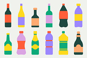 Minimal Flat Bottle Illustrations, an Object Illustration by Léo Alexandre (Thumbnail 2 of 6)