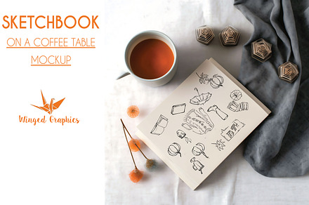 sketchbook/ notebook mockup