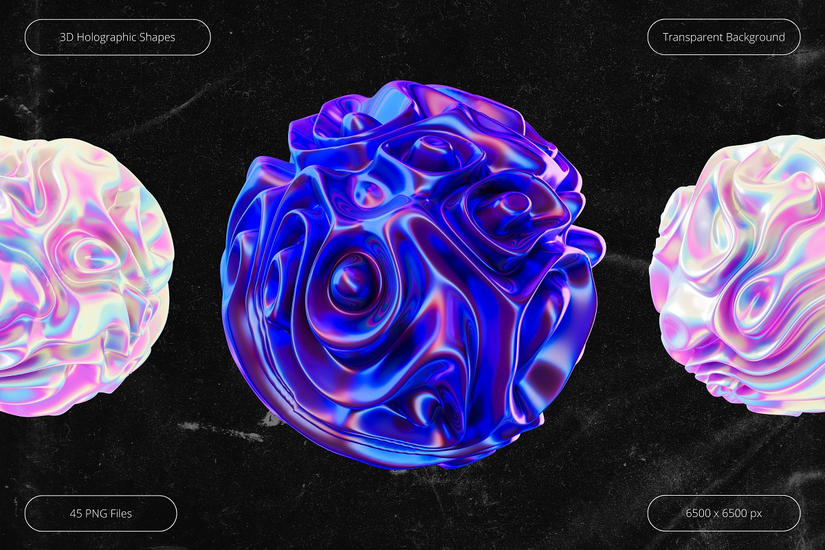 3D Holographic Shapes, an Object Graphic by Design Studio (Photo 6 of 10)