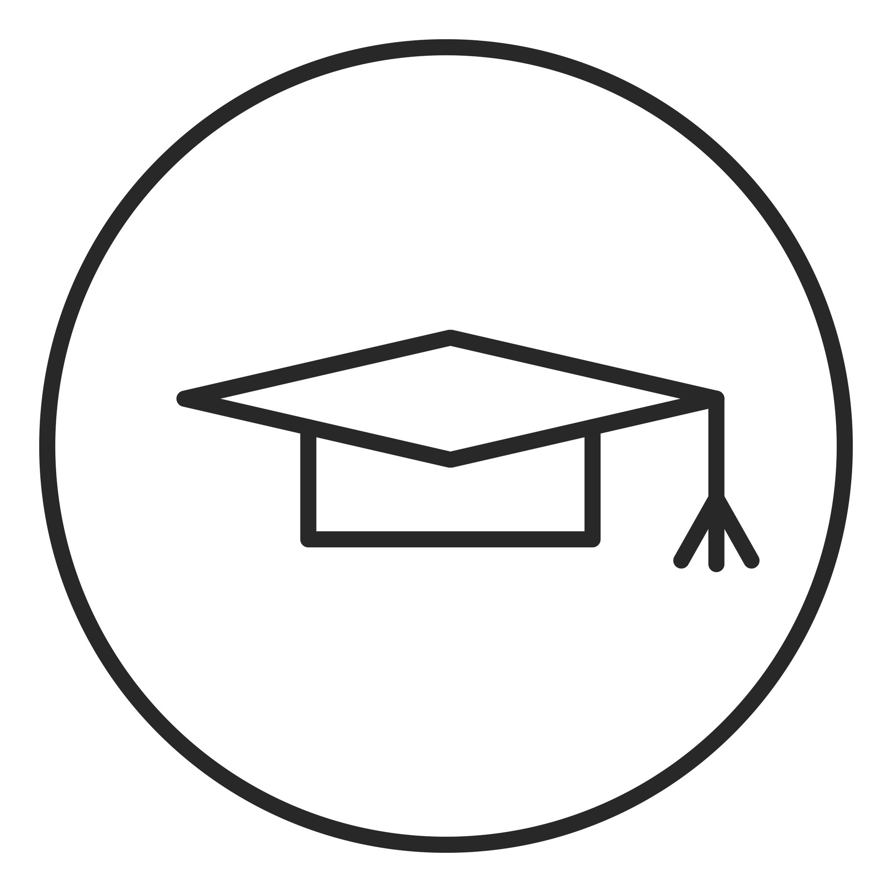 Square academic cap stroke icon, a School & Education Photo by ...