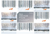 Winter forest with Fox, an Animal Illustration by Countryside life (Thumbnail 9 of 10)