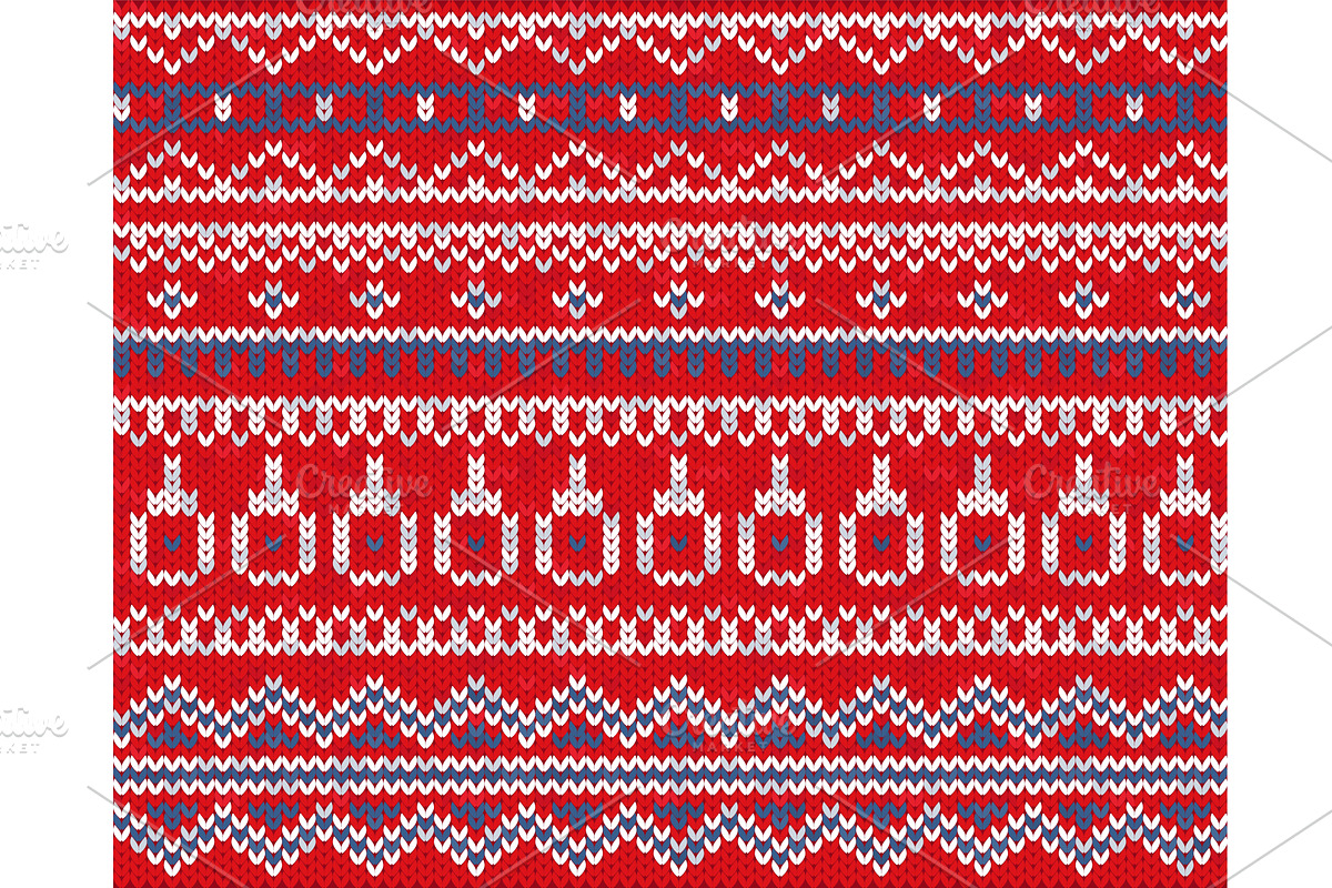 Ugly sweater seamless borders. Warm, an Object Illustration by YummyBuum