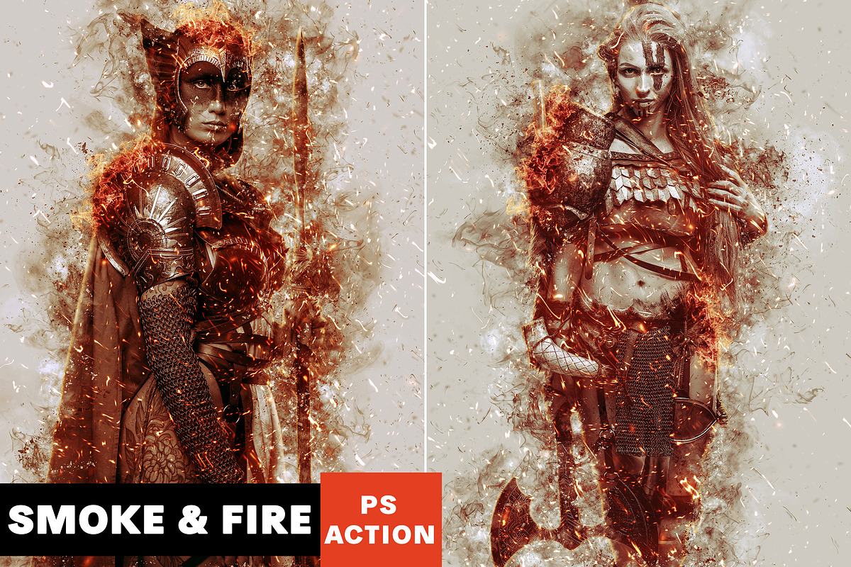 Smoke & Fire Photoshop Action, an Action Add-On by AB-TheDesigner (Photo 1 of 5)