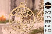 Christmas Snowflake Bell Ornament, a Seasonal Illustration by DreamPrint404 (Thumbnail 3 of 3)