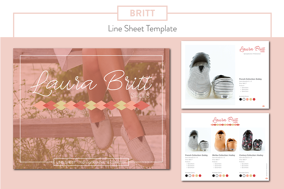 Britt Fashion Line Sheet Template, a Brochure Template by Stylishly Inspired (Photo 1 of 3)