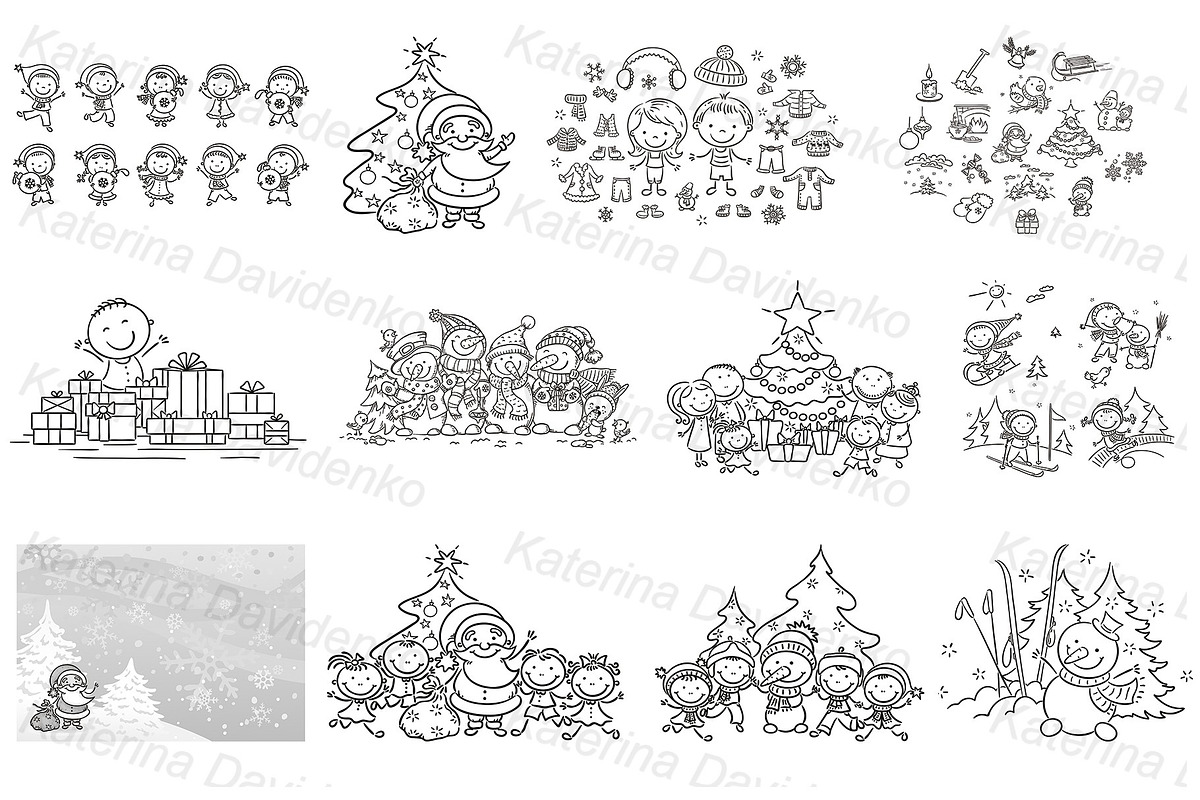Cartoon Christmas and Winter Bundle, an Illustration by Bubert Art (Photo 4 of 4)