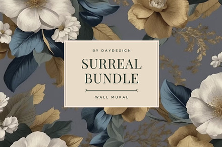 BUNDLE Surreal Floral Wall Mural