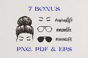 Modern Messy Bun PNGs, a Person Illustration by Unusual Vectors (Thumbnail 10 of 10)