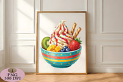 Colorful Frozen Yogurt with Toppings, an Illustration by Daily.Designs (Thumbnail 5 of 5)