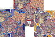 Orchid Floral Retro Botanical Flower, a Pattern Graphic by NayaChu (Thumbnail 5 of 9)