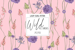 Wild Flowers, Luxury Meadow Pattern