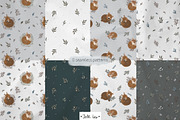 Cozy Woodland Animals Clipart, a Texture Illustration by Jenny Quince (Thumbnail 4 of 13)