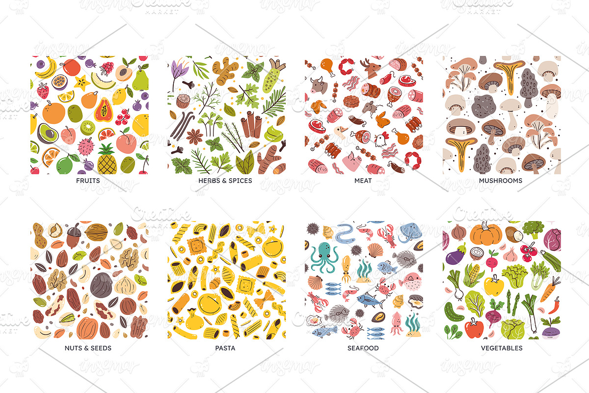 Food Ingredients Pattern Collection
