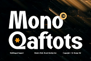 Mono Qaftots Modern Bold Brand Font, a Sans Serif Font by QR Design Studio (Thumbnail 1 of 16)