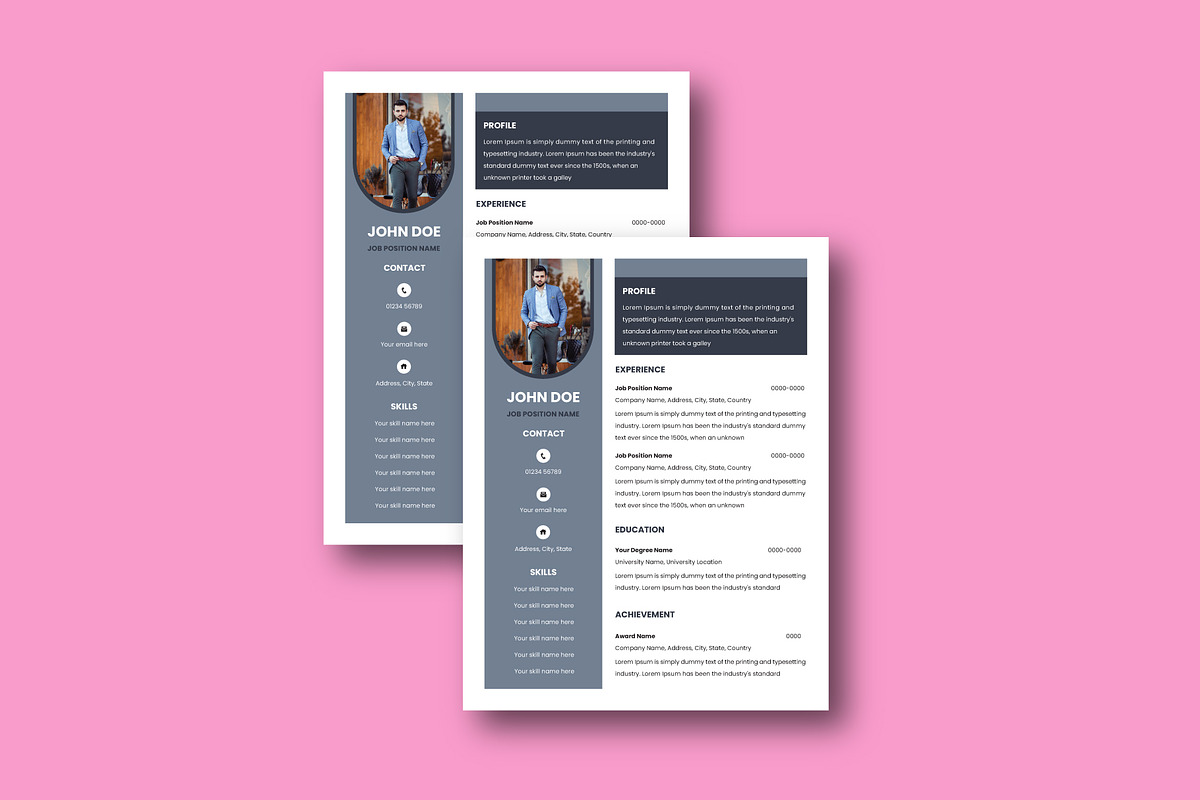 Stylish Minimal CV Template, a Resume Template by Annudesign (Photo 5 of 5)