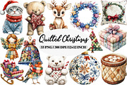 Quilted Christmas Clipart, an Illustration by Daily.Designs (Thumbnail 1 of 5)