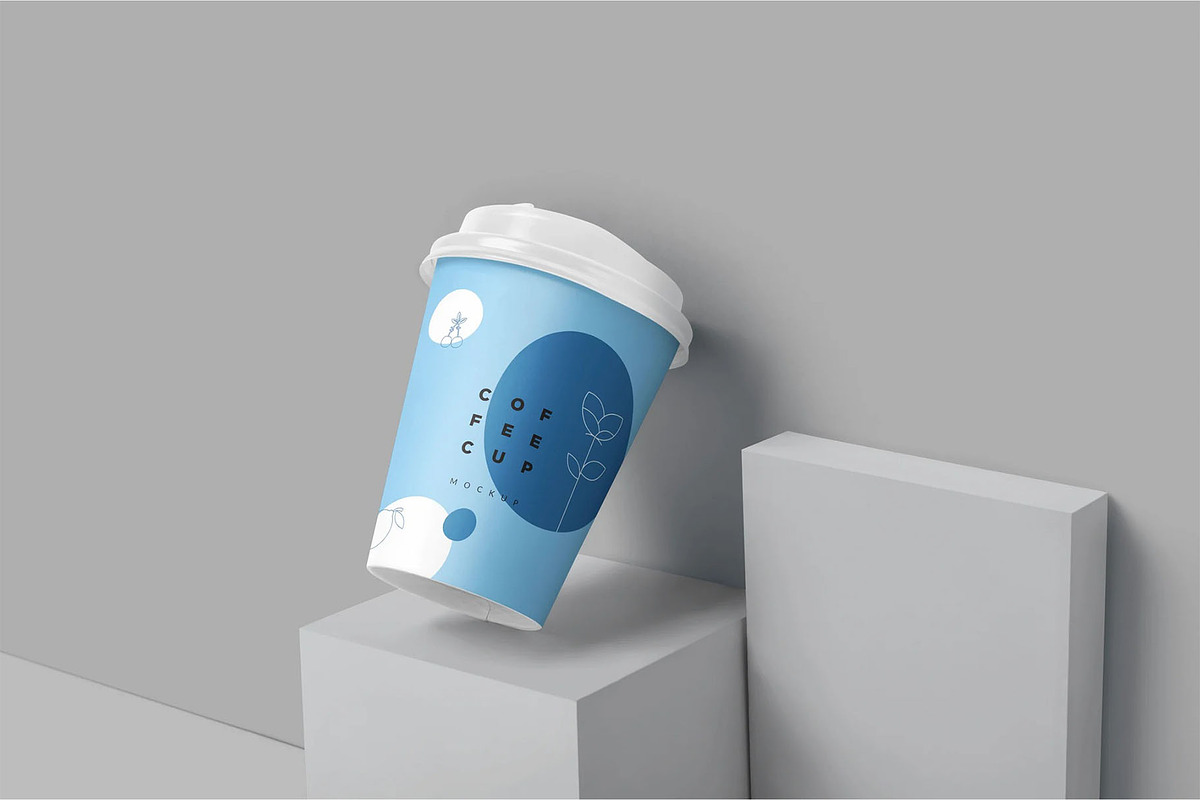 9 oz Paper Coffee Cup Mockups, a Cups & Container Mockup by megostudi0 (Photo 2 of 6)