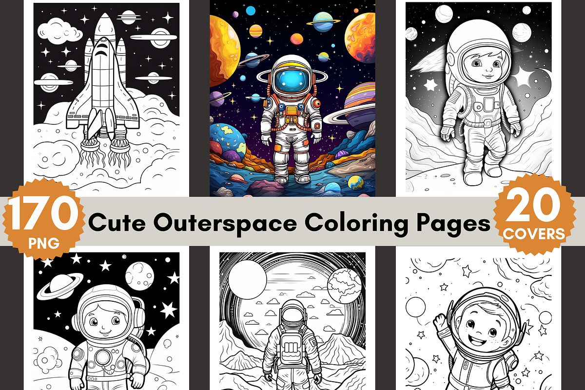 Cute Outerspace Coloring Pages