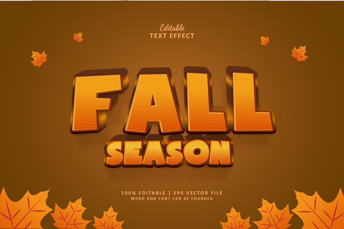 Text Effect Fall Season, a Layer Style Add-On by Navy Graphic (Photo 1 of 2)