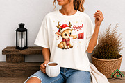 Funny Boop Christmas Baby Reindeer, a Seasonal Illustration by Craft Nest (Thumbnail 5 of 6)