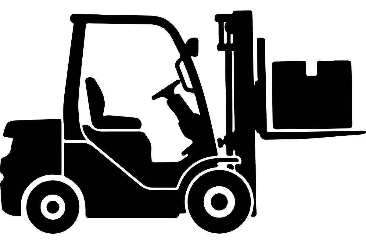 Forklift truck silhouette, a Transportation Illustration by abu67222 (Photo 9 of 13)
