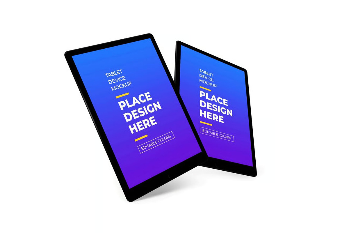 Tablet Device Mockup Template Set, an iPad Mockup by DesignRushMarket (Photo 6 of 11)
