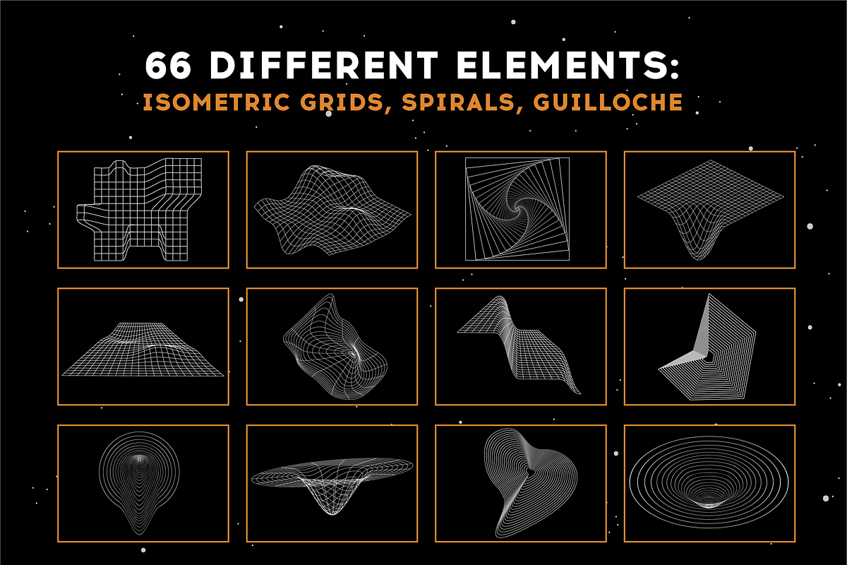 Geometric distortion abstract shapes, a Technology Illustration by Ugokki