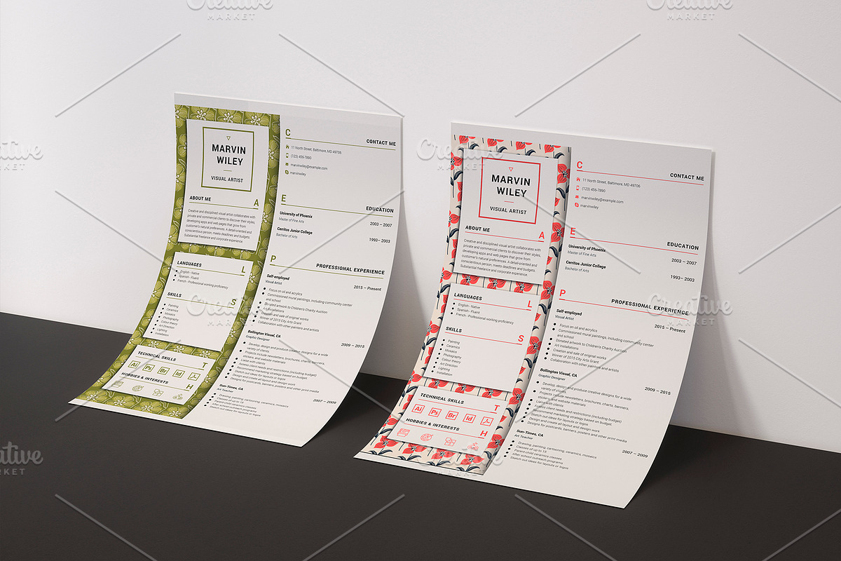 Visual Artist Resume Template, a Resume Template by MotoCMS (Photo 3 of 3)