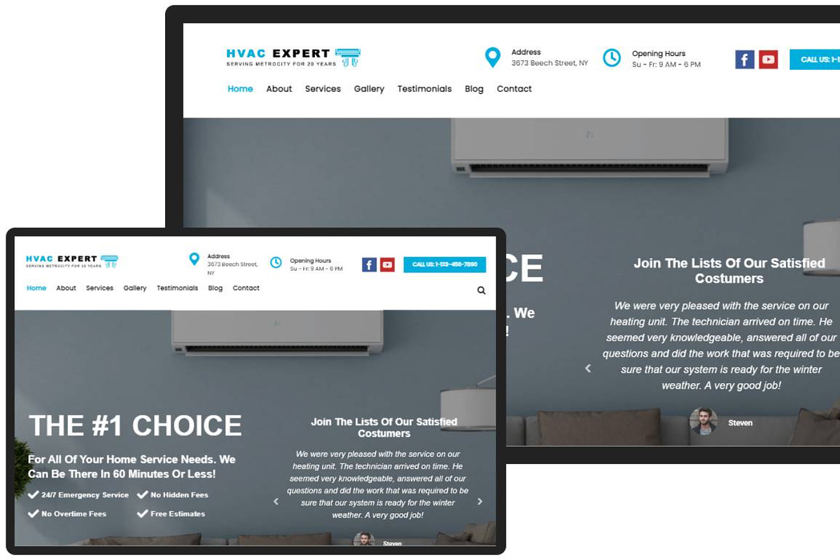 HVAC WordPress Theme preview 6